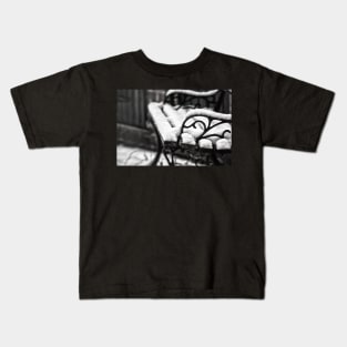 Bench in Snow Kids T-Shirt